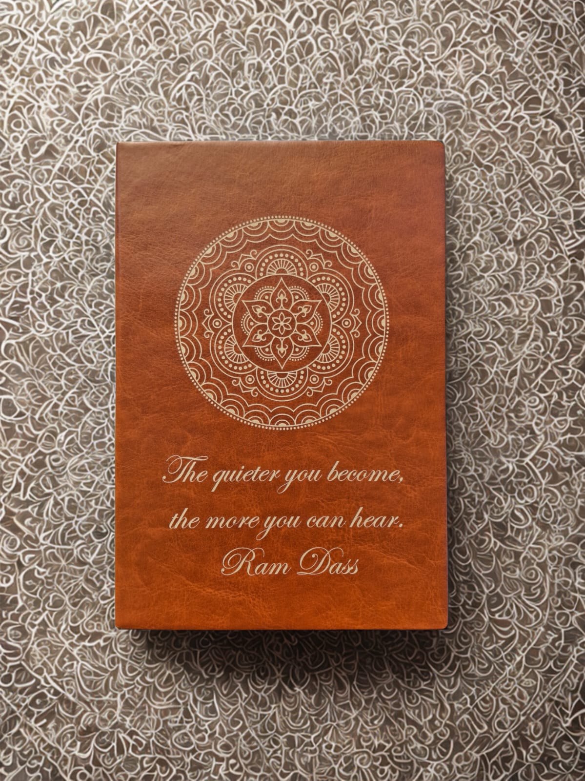 Journal Brown Tan Ram Dass Quote