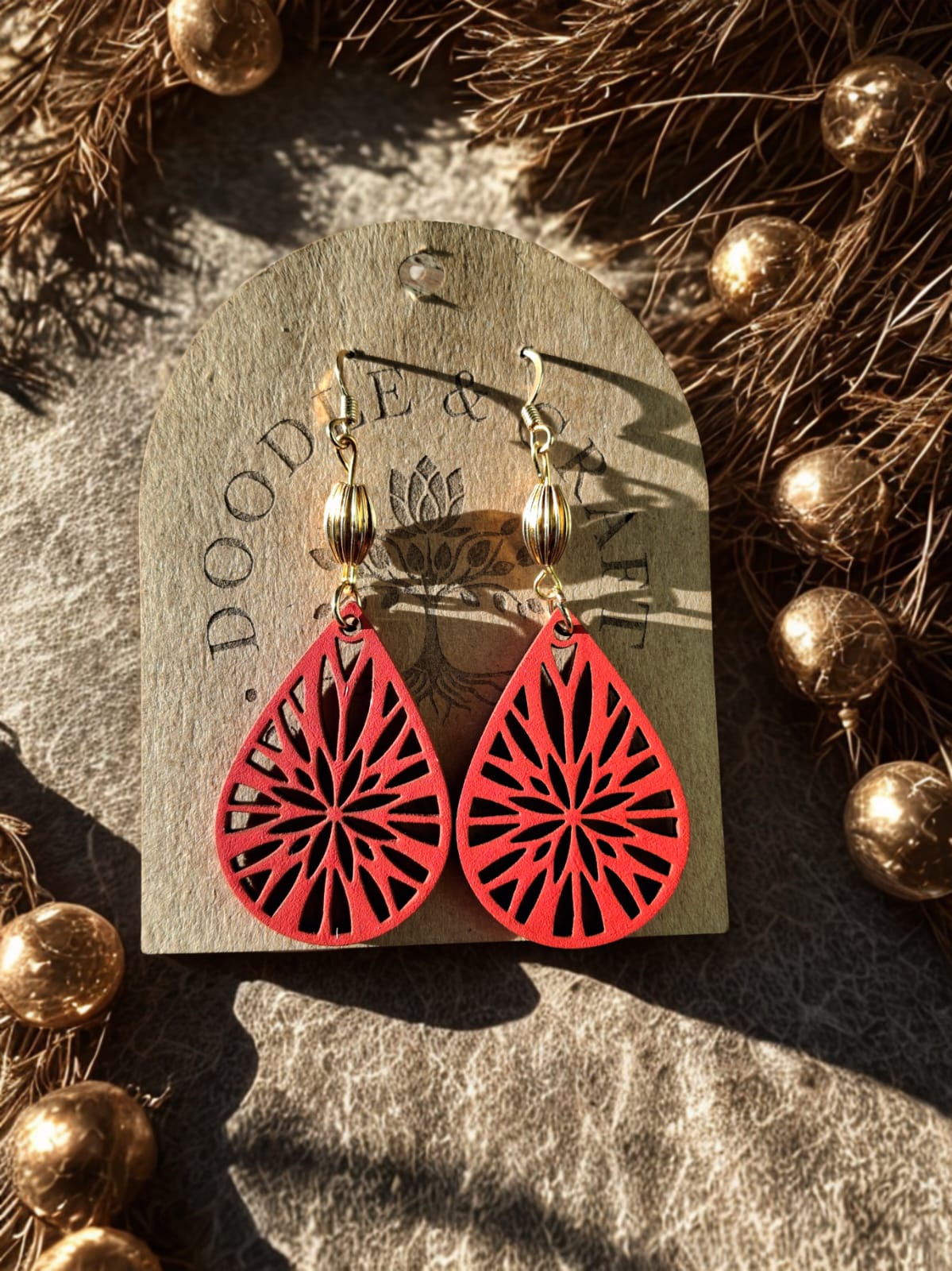 Beaded farmhouse red