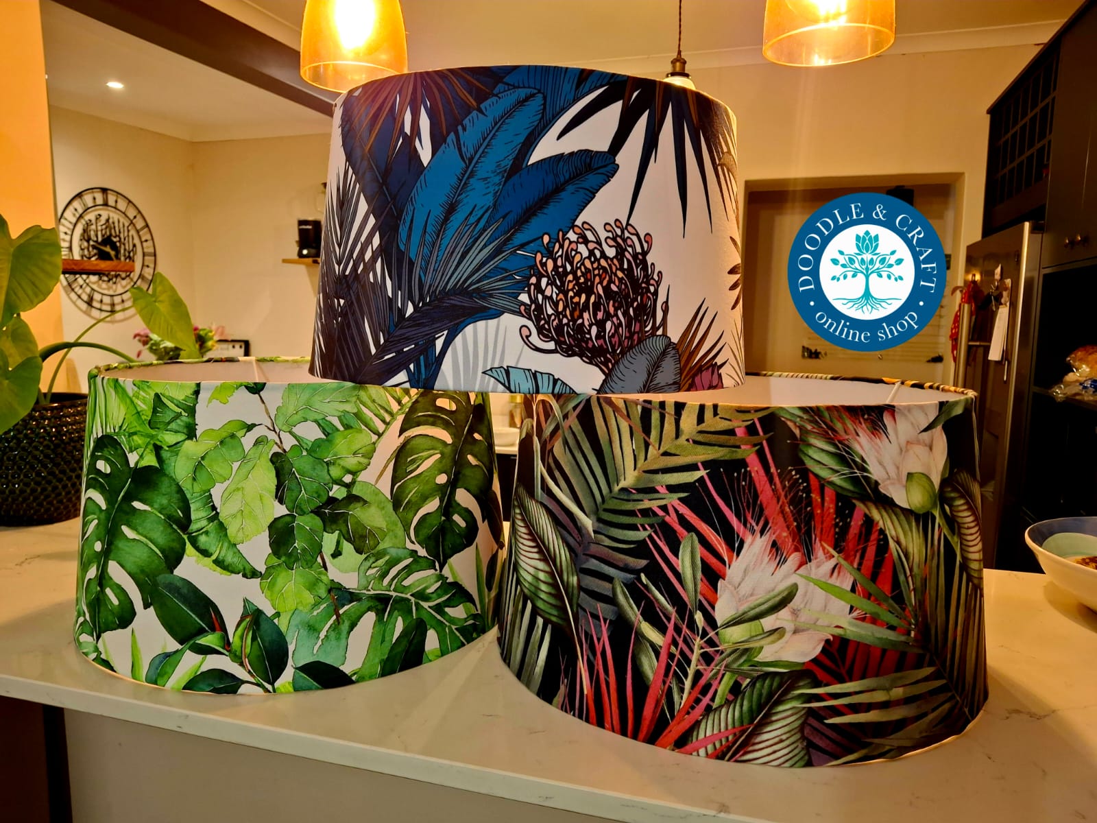 Tropical Palm Lampshade 21cm