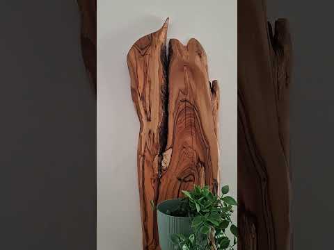 Stinkhout wall art with shelf